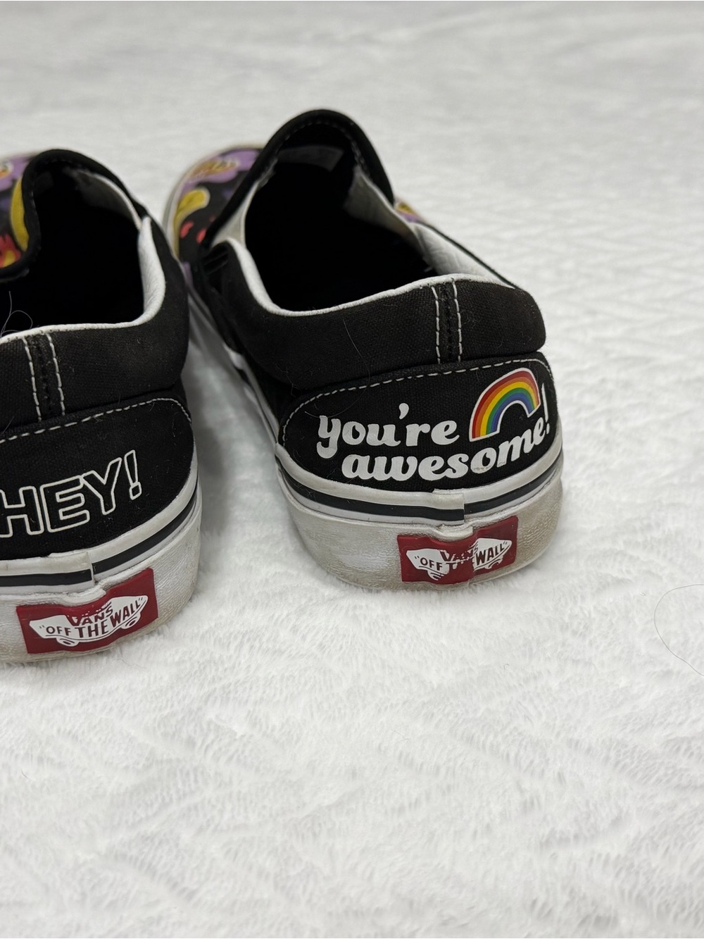 Vans Slip-On Floral Smile Skate Shoes - Picture 3 of 6